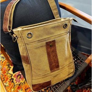 Canvas crossbody purse. New without tags. 12x9x1.5 inches